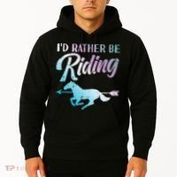 Id Rather Be Riding Horse Rider Equestrian Hoodie thumb 2