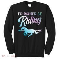 Id Rather Be Riding Horse Rider Equestrian Sweatshirt thumb 0