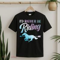 Id Rather Be Riding Horse Rider Equestrian T-Shirt thumb 2