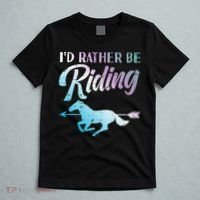 Id Rather Be Riding Horse Rider Equestrian T-Shirt thumb 5