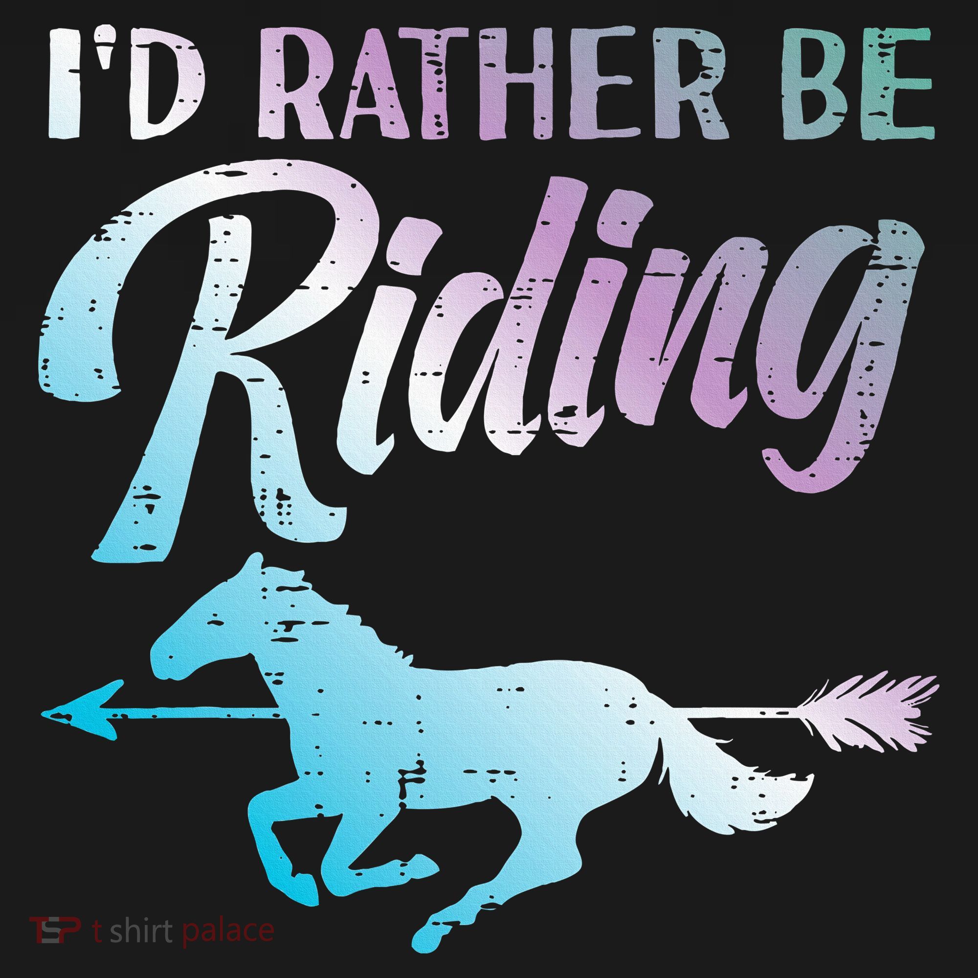 Id Rather Be Riding Horse Rider Equestrian T-Shirt