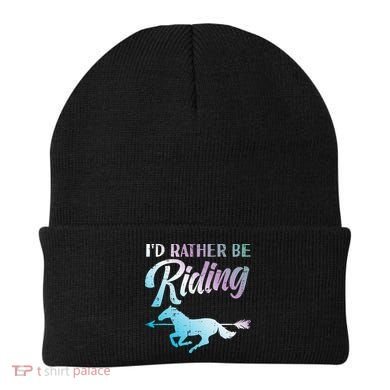 Id Rather Be Riding Horse Rider Equestrian Beanie