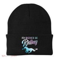 Id Rather Be Riding Horse Rider Equestrian Beanie thumb 0