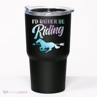 Id Rather Be Riding Horse Rider Equestrian Tumbler thumb 0