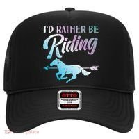 Id Rather Be Riding Horse Rider Equestrian Hat thumb 0