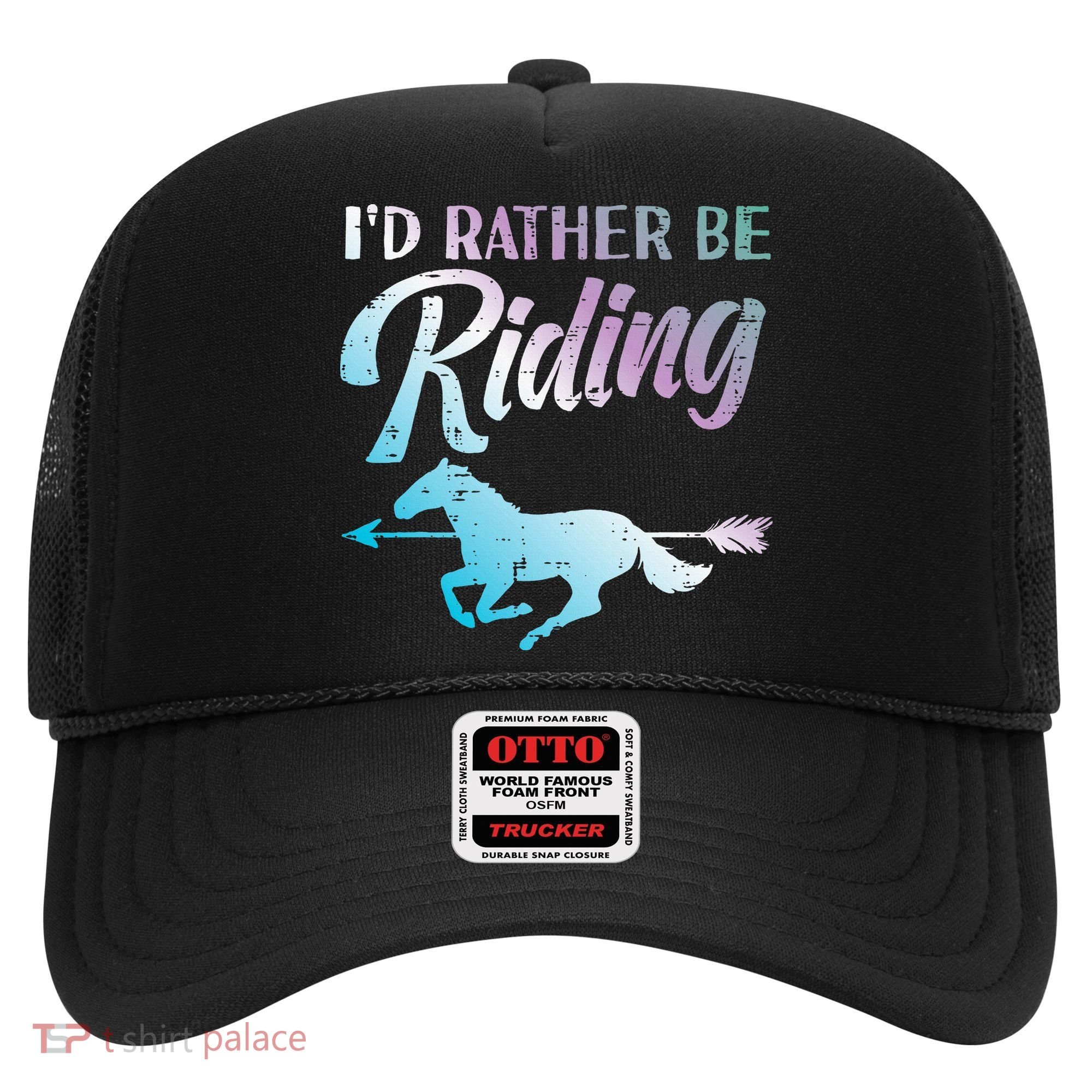 Id Rather Be Riding Horse Rider Equestrian Hat