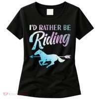 Id Rather Be Riding Horse Rider Equestrian Women's T-Shirt thumb 0