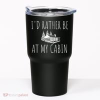 I'd Rather Be At My Cabin Mountain Life Tumbler thumb 0