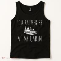 I'd Rather Be At My Cabin Mountain Life Tank Top thumb 2