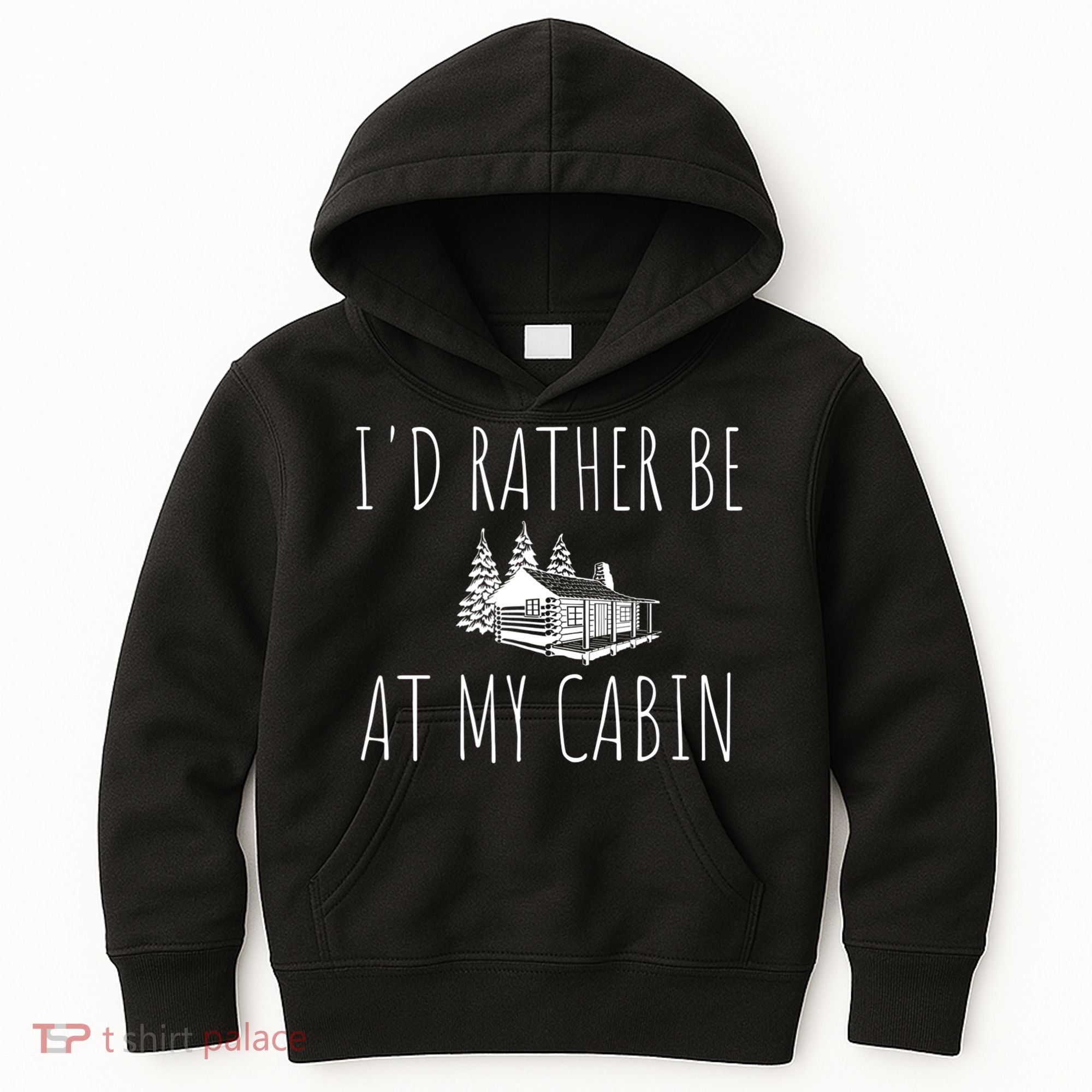 I'd Rather Be At My Cabin Mountain Life Kids Hoodie