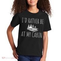 I'd Rather Be At My Cabin Mountain Life Kids T-Shirt thumb 2