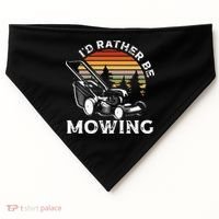 Id Rather Be Mowing Lawn Mowing Gardener USA-Made Doggie Bandana thumb 0