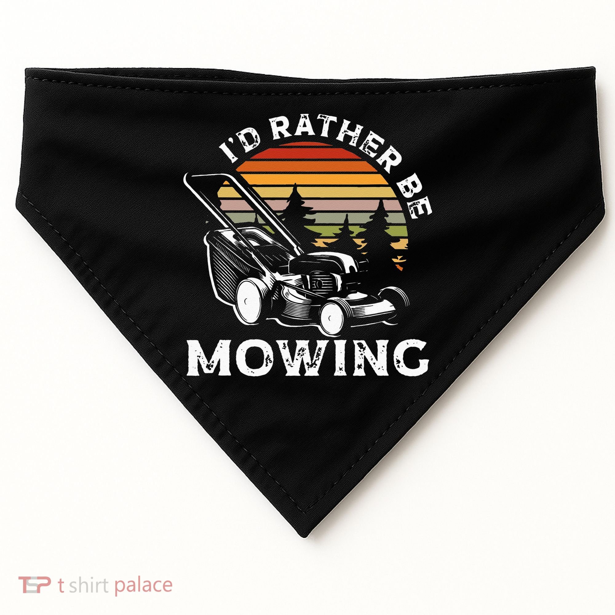 Id Rather Be Mowing Lawn Mowing Gardener USA-Made Doggie Bandana