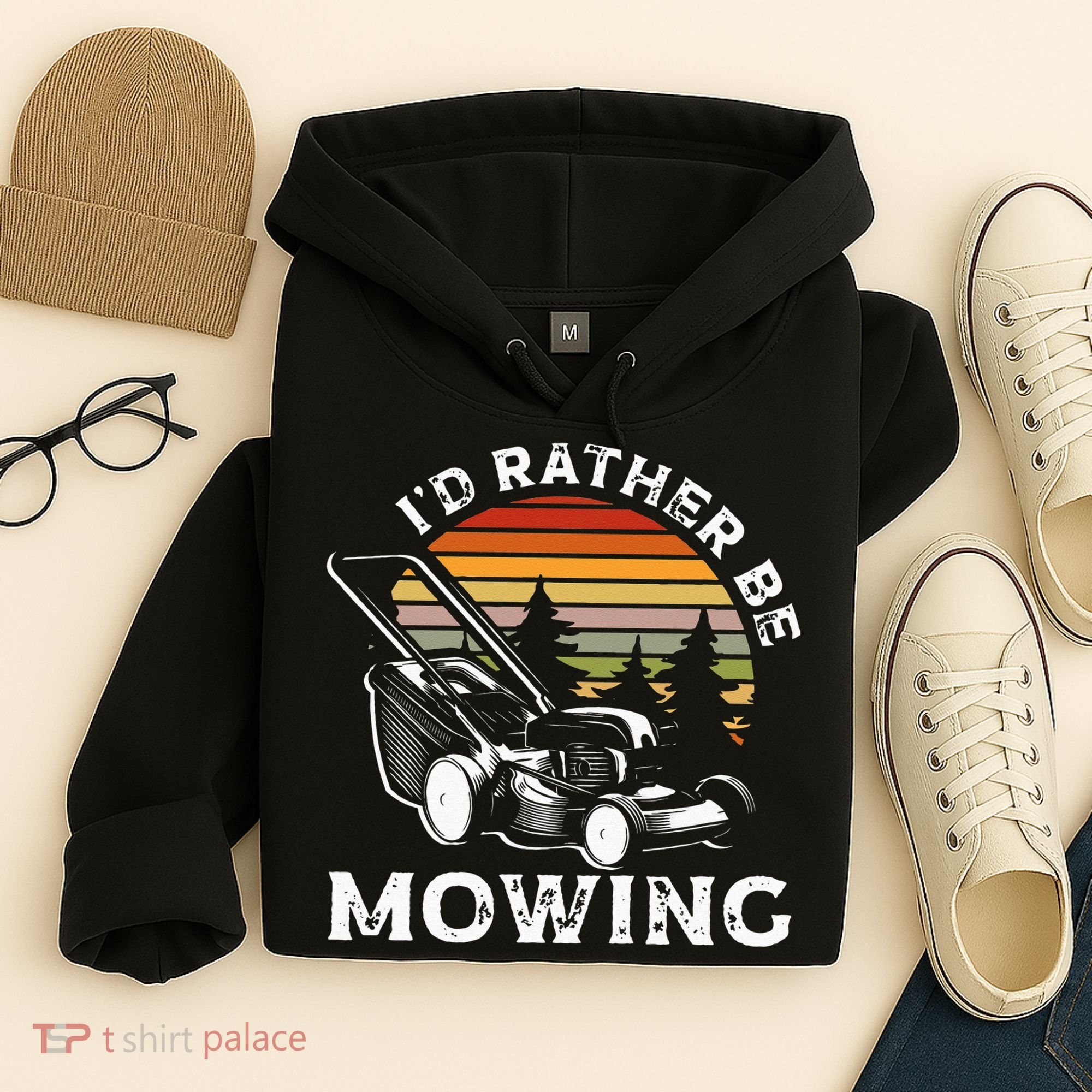 Id Rather Be Mowing Lawn Mowing Gardener Hoodie