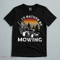 Id Rather Be Mowing Lawn Mowing Gardener T-Shirt thumb 5
