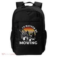 Id Rather Be Mowing Lawn Mowing Gardener Backpack thumb 0