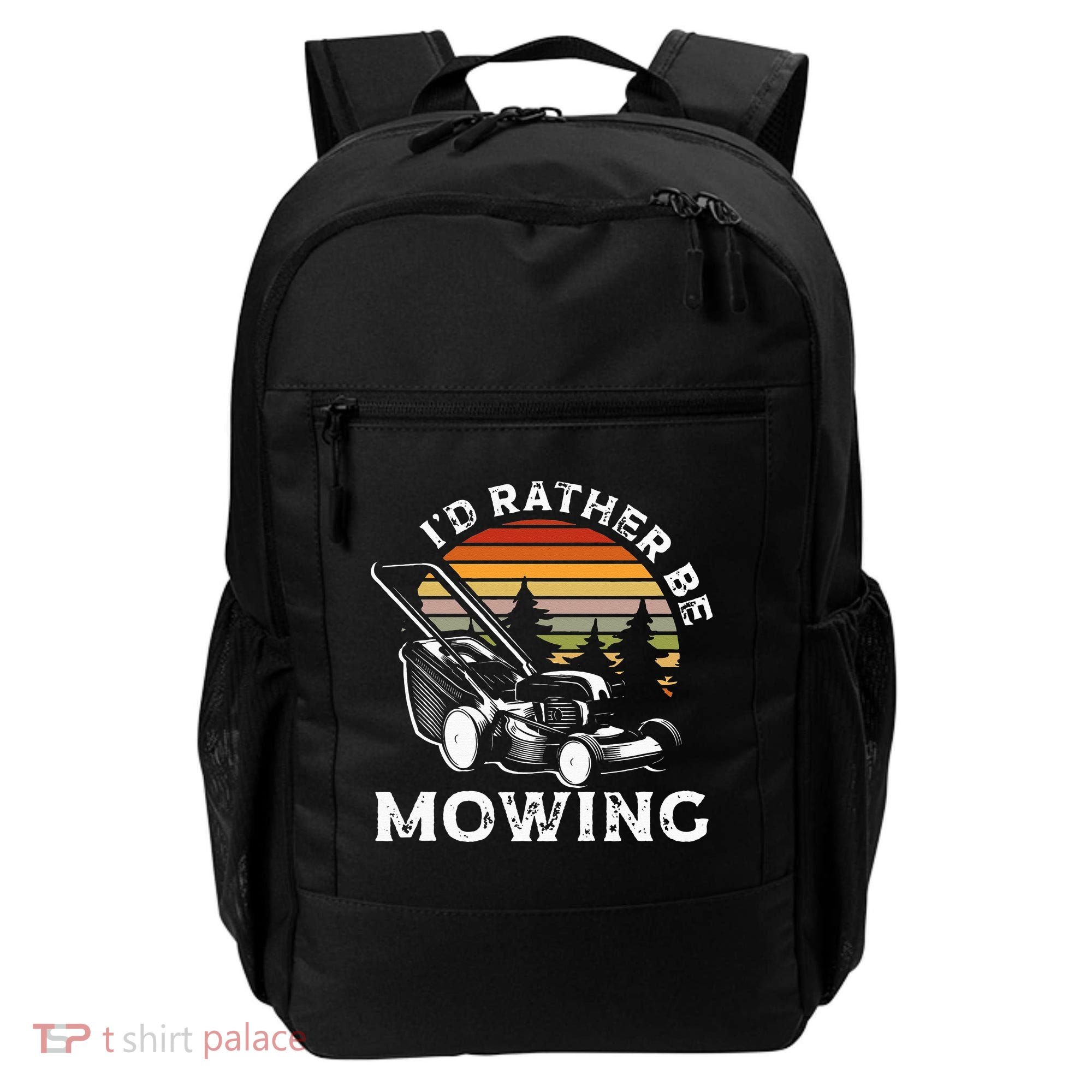 Id Rather Be Mowing Lawn Mowing Gardener Backpack