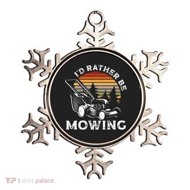 Id Rather Be Mowing Lawn Mowing Gardener Ornament