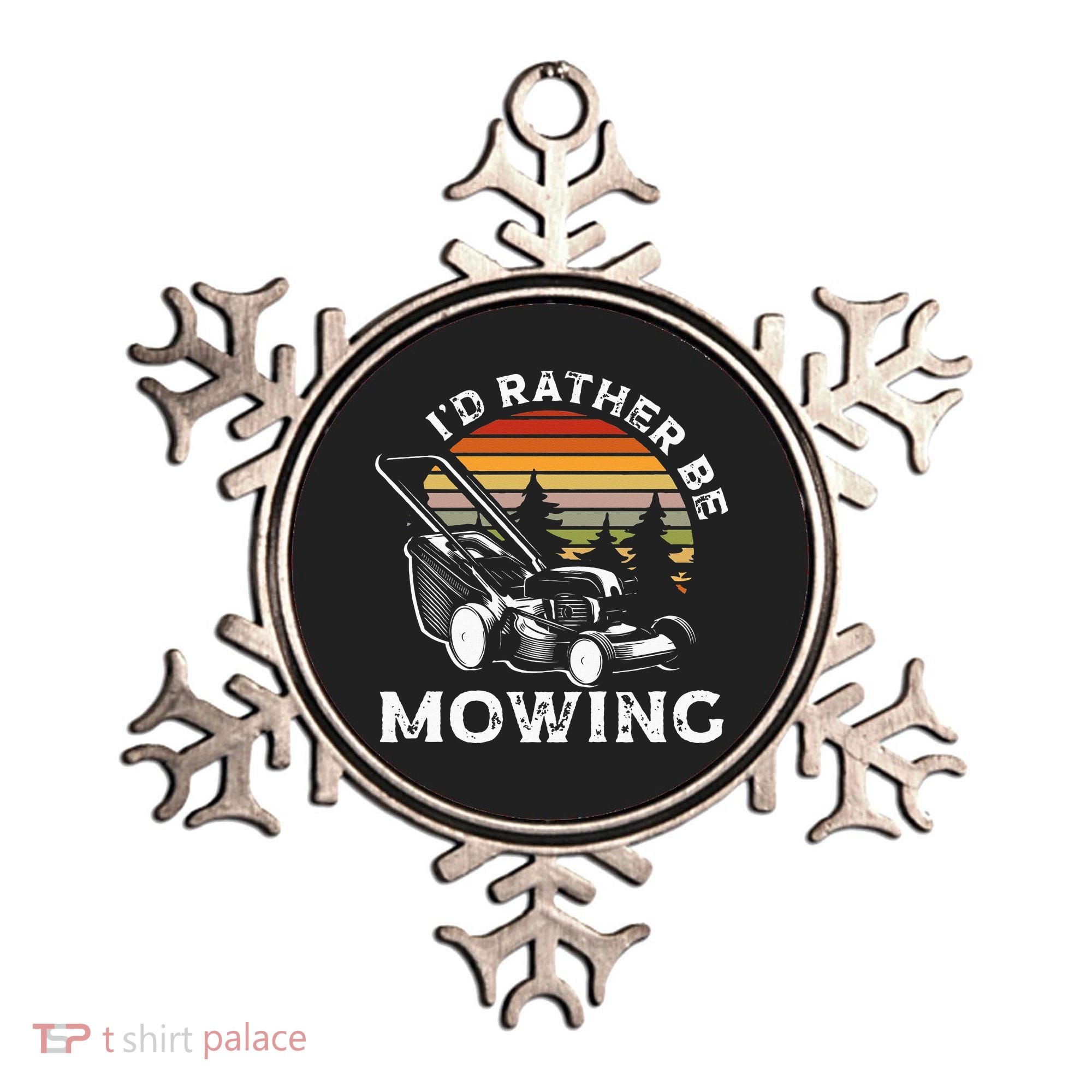Id Rather Be Mowing Lawn Mowing Gardener Ornament
