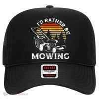 Id Rather Be Mowing Lawn Mowing Gardener Hat thumb 0