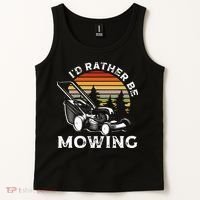 Id Rather Be Mowing Lawn Mowing Gardener Tank Top thumb 2