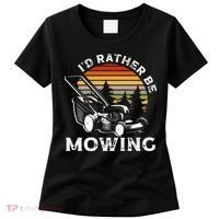 Id Rather Be Mowing Lawn Mowing Gardener Women's T-Shirt thumb 0