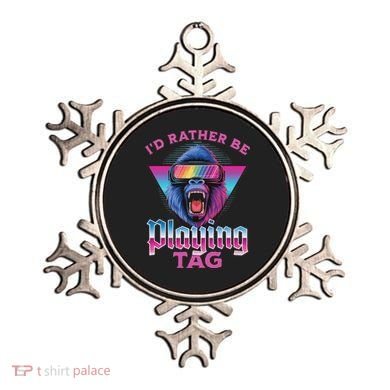 ID Rather Be Playing Tag Gorilla Vr Monke Gamer Ornament