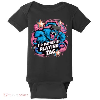 Id Rather Be Playing Tag Gorilla Baby Bodysuit