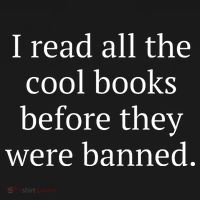 I Read Banned Books Cool Old Bibliophile Long Sleeve Shirt thumb 2