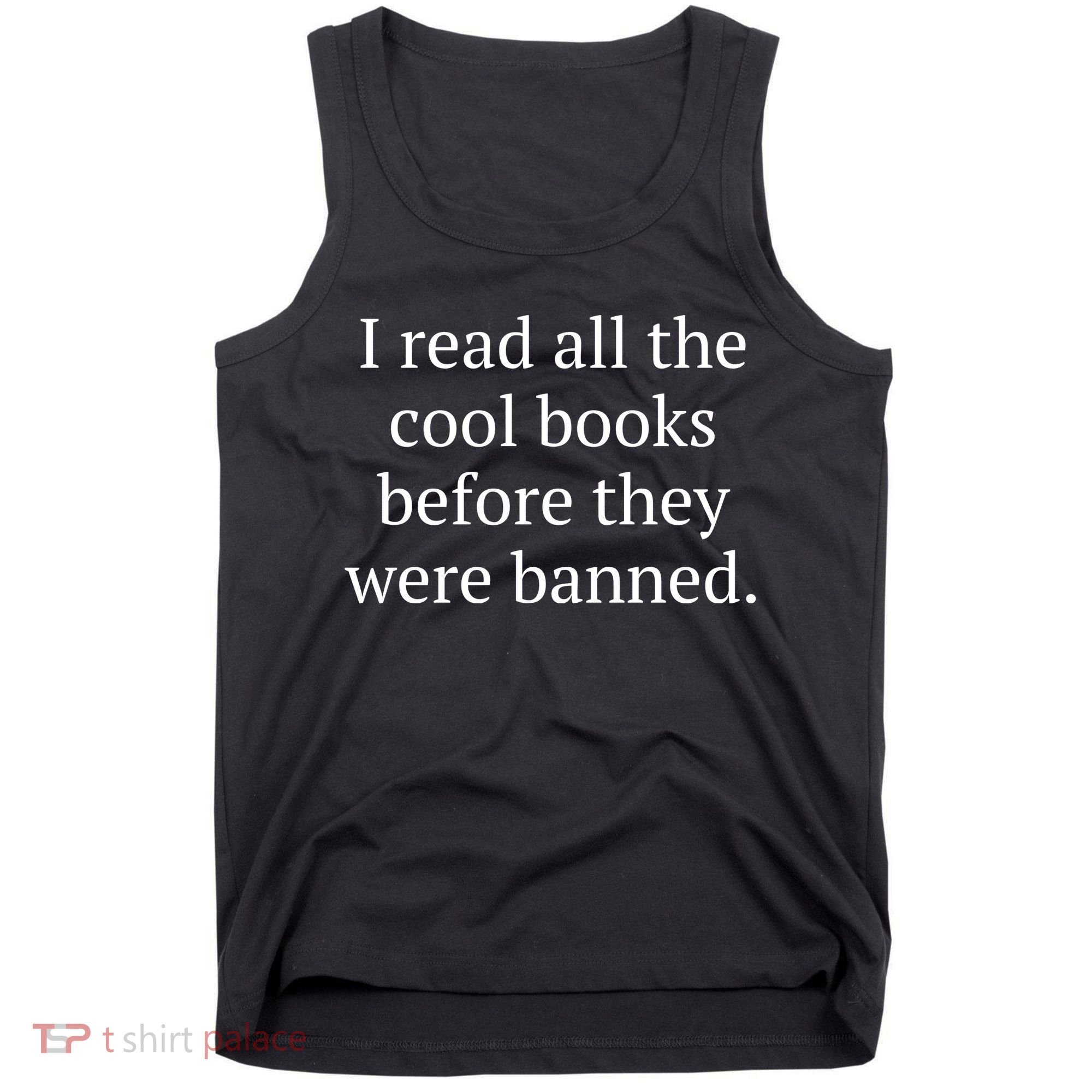 I Read Banned Books Cool Old Bibliophile Tank Top