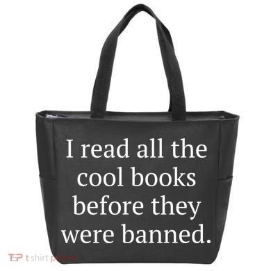 I Read Banned Books Cool Old Bibliophile Tote Bag