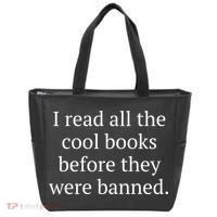 I Read Banned Books Cool Old Bibliophile Tote Bag thumb 0