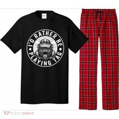 ID Rather Be Playing Tag Gorilla Monke Tag Gorilla Vr Gamer Pajama Set