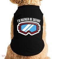 Id Rather Be Skiing Ski Goggles Gift Doggie Tank thumb 0