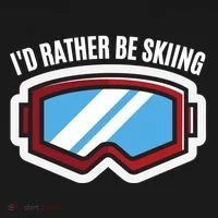 Id Rather Be Skiing Ski Goggles Gift Bucket Hat thumb 4