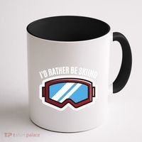 Id Rather Be Skiing Ski Goggles Gift Coffee Mug thumb 1