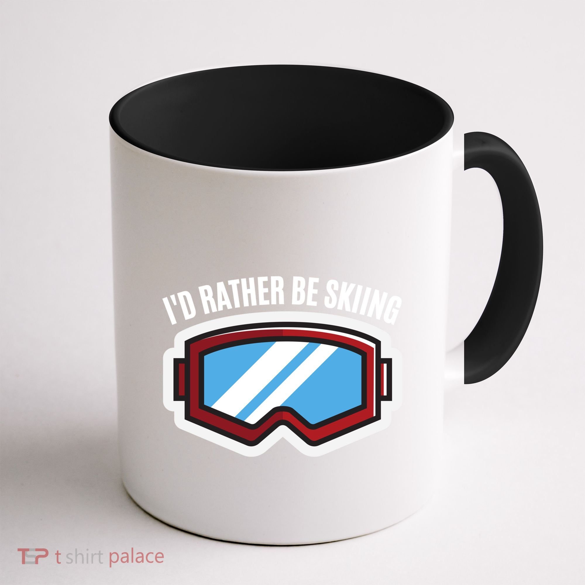 Id Rather Be Skiing Ski Goggles Gift Coffee Mug