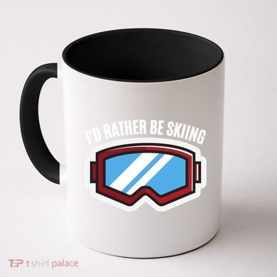 Id Rather Be Skiing Ski Goggles Gift Coffee Mug