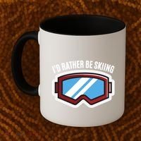 Id Rather Be Skiing Ski Goggles Gift Coffee Mug thumb 2