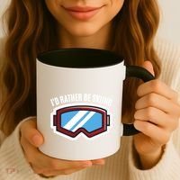 Id Rather Be Skiing Ski Goggles Gift Coffee Mug thumb 3