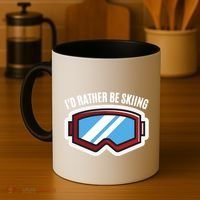 Id Rather Be Skiing Ski Goggles Gift Coffee Mug thumb 4