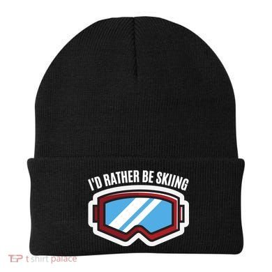 Id Rather Be Skiing Ski Goggles Gift Beanie
