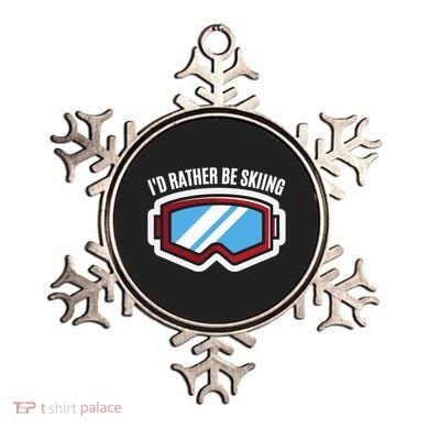 Id Rather Be Skiing Ski Goggles Gift Ornament