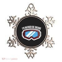 Id Rather Be Skiing Ski Goggles Gift Ornament thumb 0