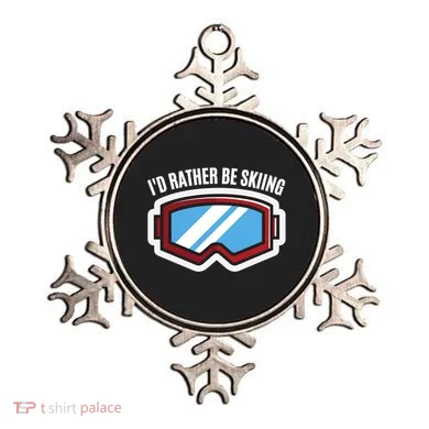 Id Rather Be Skiing Ski Goggles Gift Ornament