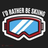 Id Rather Be Skiing Ski Goggles Gift Golf Towel thumb 3