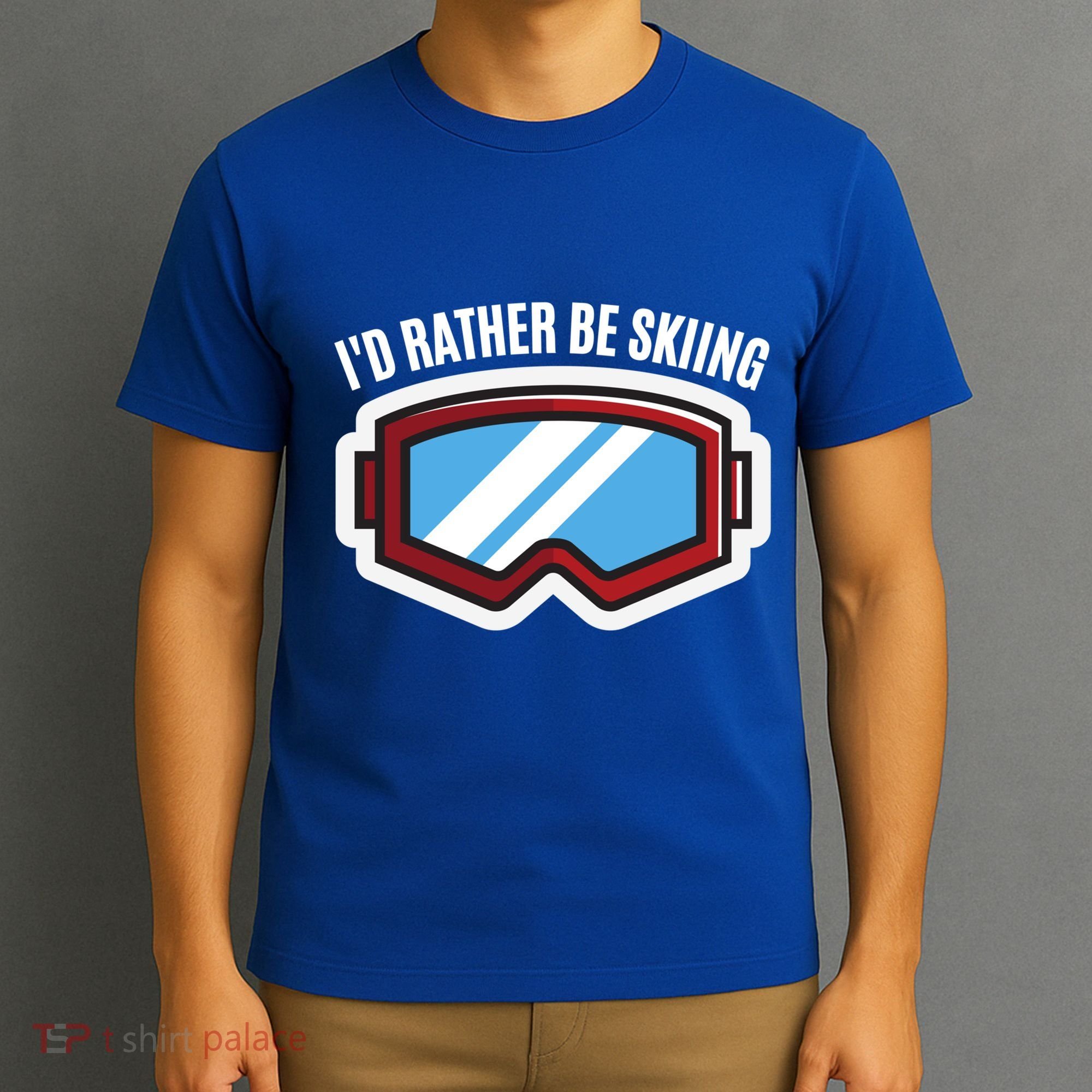 Id Rather Be Skiing Ski Goggles Gift T-Shirt