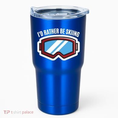 Id Rather Be Skiing Ski Goggles Gift Tumbler