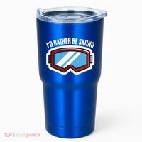 Id Rather Be Skiing Ski Goggles Gift Tumbler thumb 0