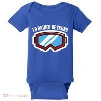 Id Rather Be Skiing Ski Goggles Gift Baby Bodysuit thumb 0